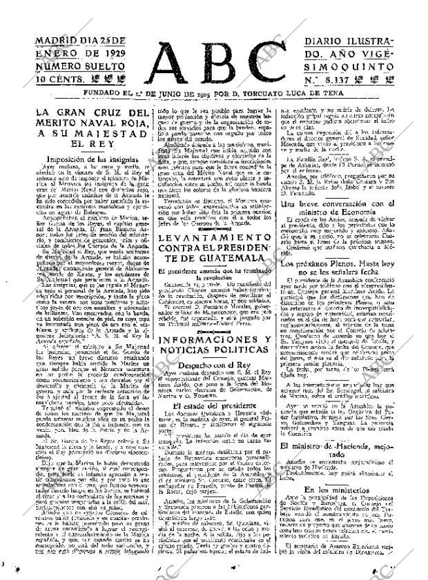 ABC MADRID 25-01-1929 página 15