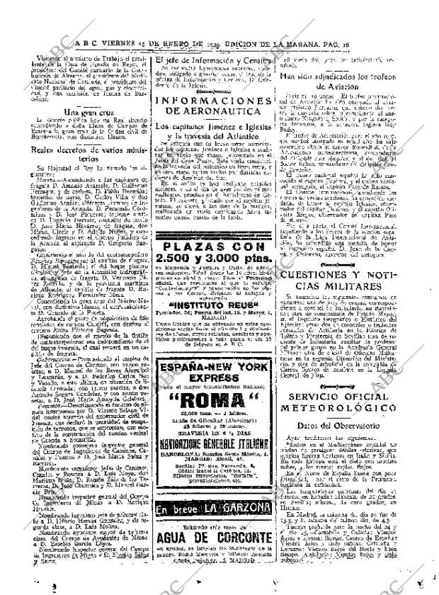 ABC MADRID 25-01-1929 página 16