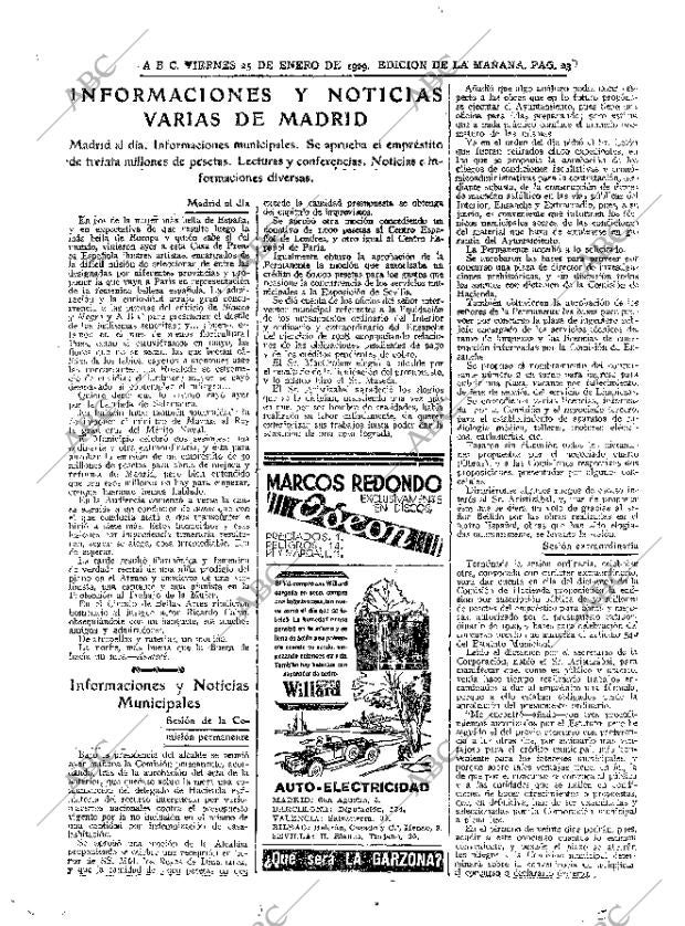 ABC MADRID 25-01-1929 página 23