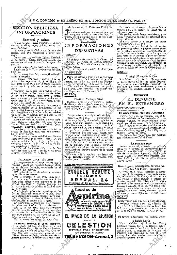 ABC MADRID 27-01-1929 página 43