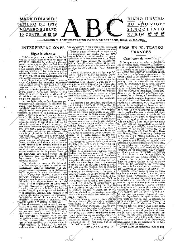 ABC MADRID 30-01-1929 página 3