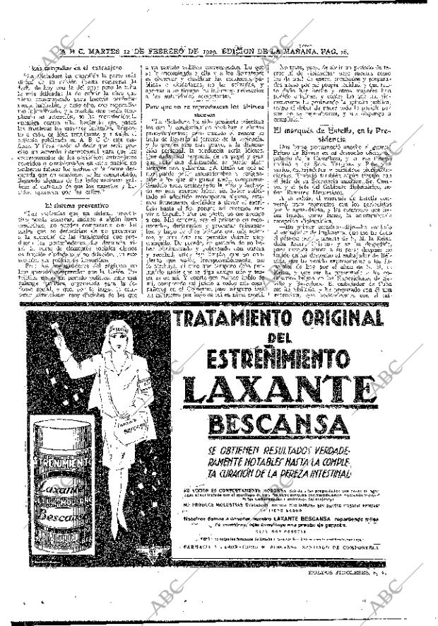 ABC MADRID 12-02-1929 página 16