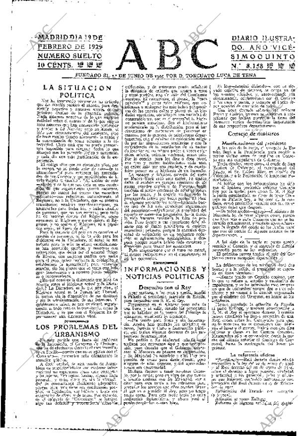 ABC MADRID 19-02-1929 página 19