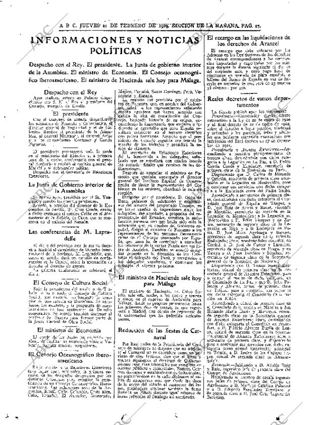 ABC MADRID 21-02-1929 página 17