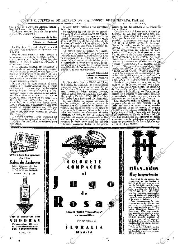 ABC MADRID 21-02-1929 página 20