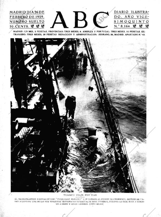 ABC MADRID 26-02-1929 página 1