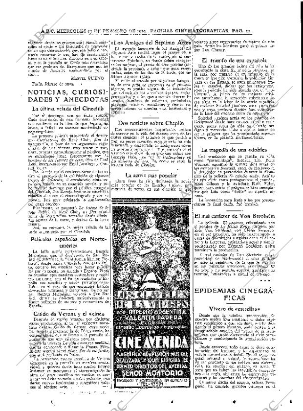 ABC MADRID 27-02-1929 página 11