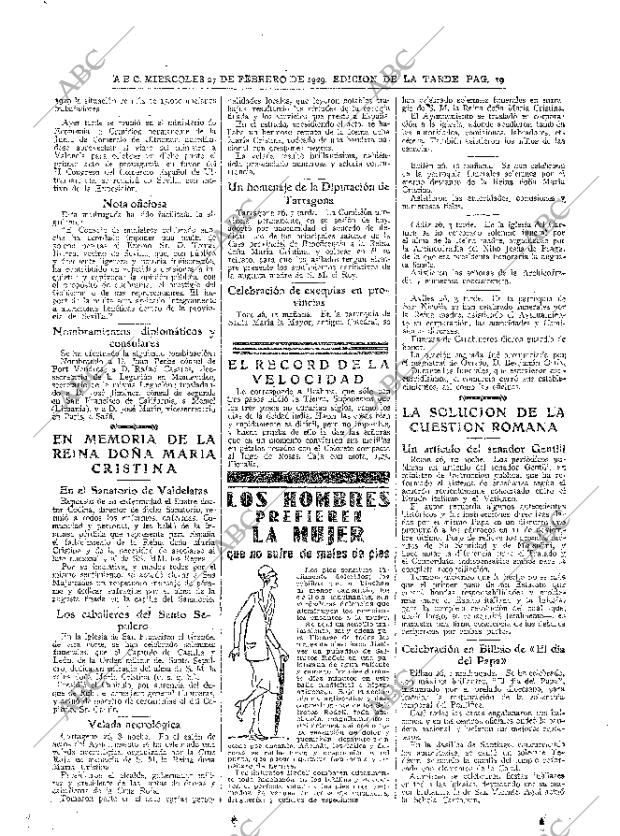 ABC MADRID 27-02-1929 página 19