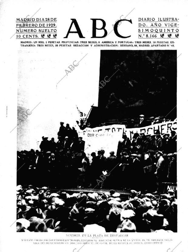 ABC MADRID 28-02-1929 página 1
