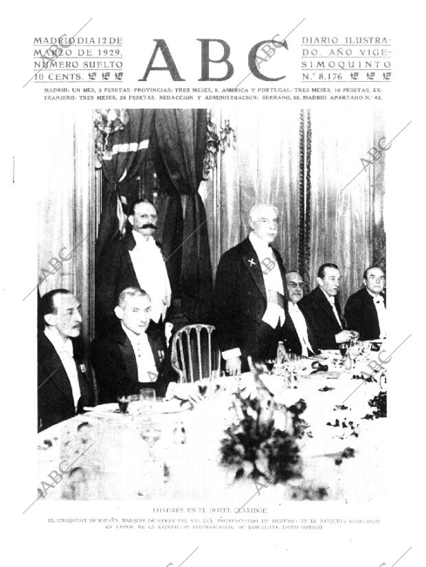 ABC MADRID 12-03-1929 página 1