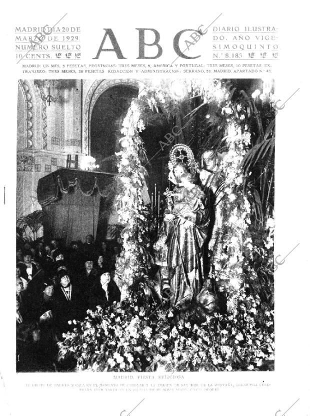 ABC MADRID 20-03-1929 página 1