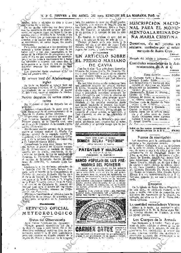 ABC MADRID 04-04-1929 página 19