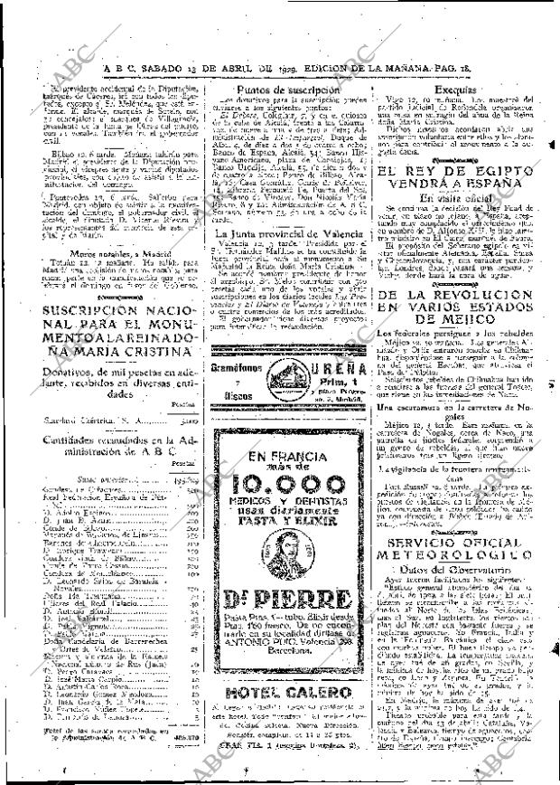 ABC MADRID 13-04-1929 página 18