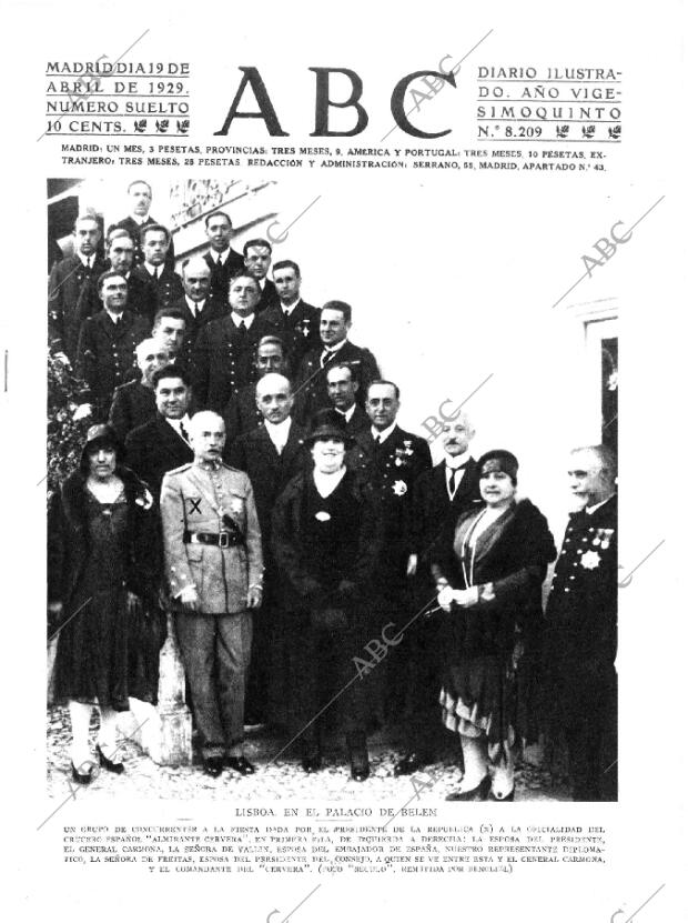 ABC MADRID 19-04-1929 página 1