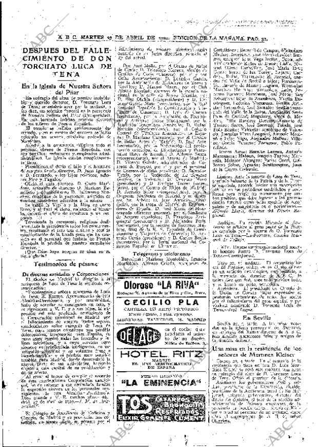 ABC MADRID 23-04-1929 página 31