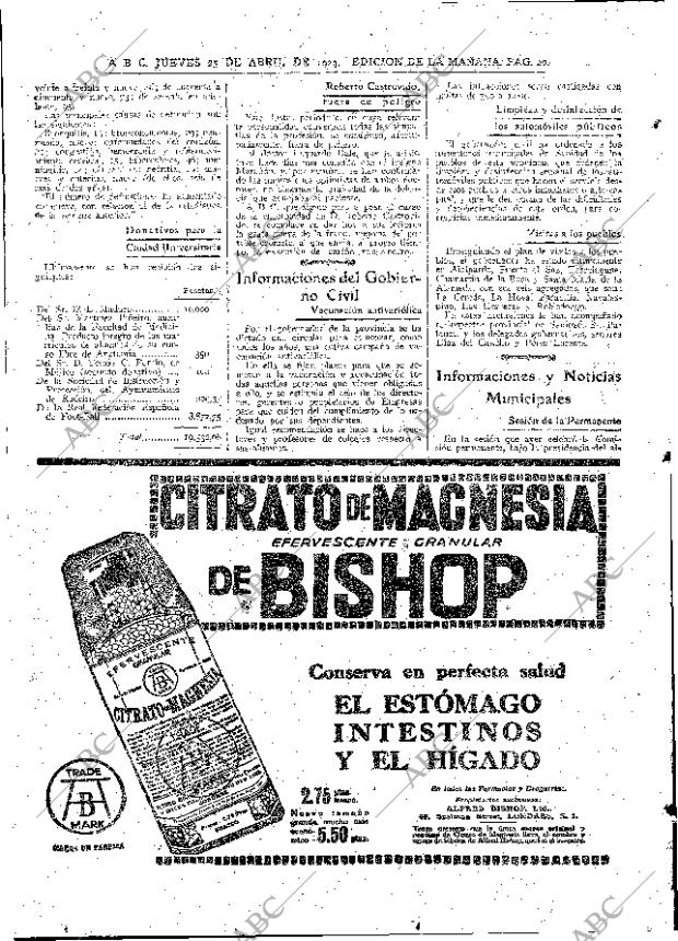 ABC MADRID 25-04-1929 página 20