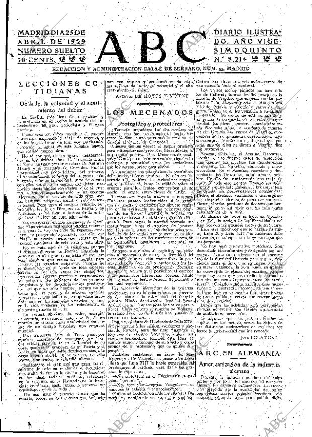 ABC MADRID 25-04-1929 página 3