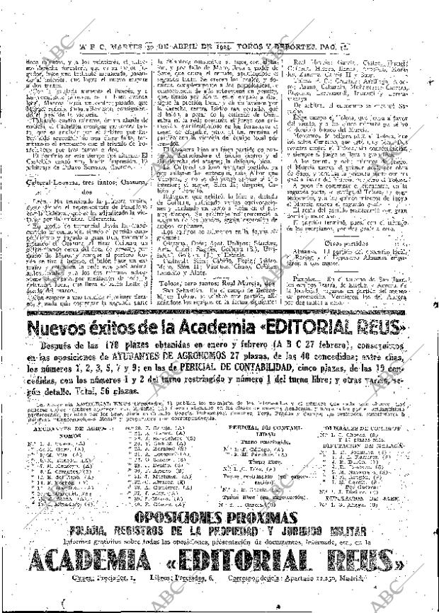 ABC MADRID 30-04-1929 página 16