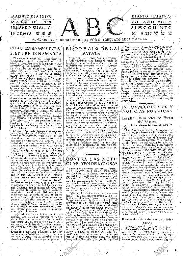 ABC MADRID 22-05-1929 página 15