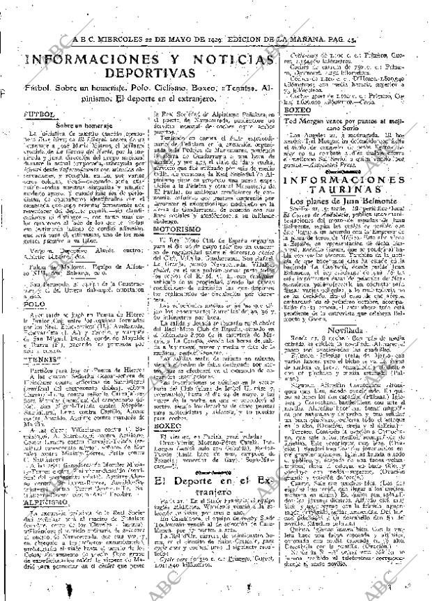 ABC MADRID 22-05-1929 página 45