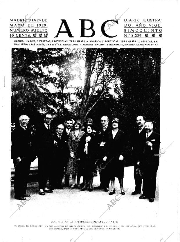 ABC MADRID 24-05-1929 página 1