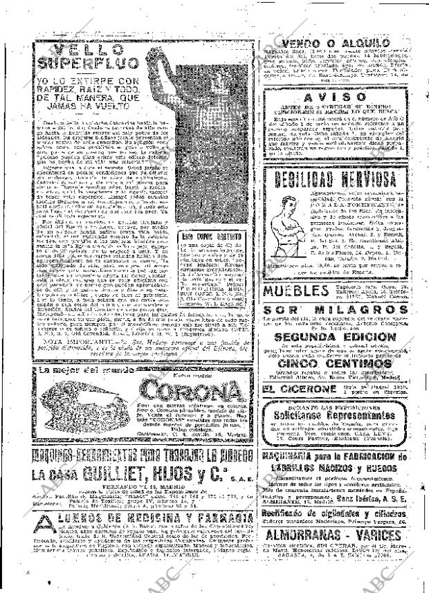 Periodico Abc Madrid 24 05 1929 Portada Archivo Abc