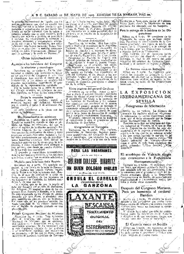 ABC MADRID 25-05-1929 página 20