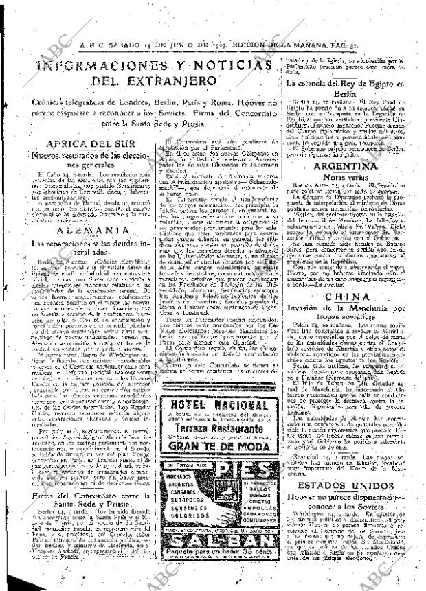 ABC MADRID 15-06-1929 página 31