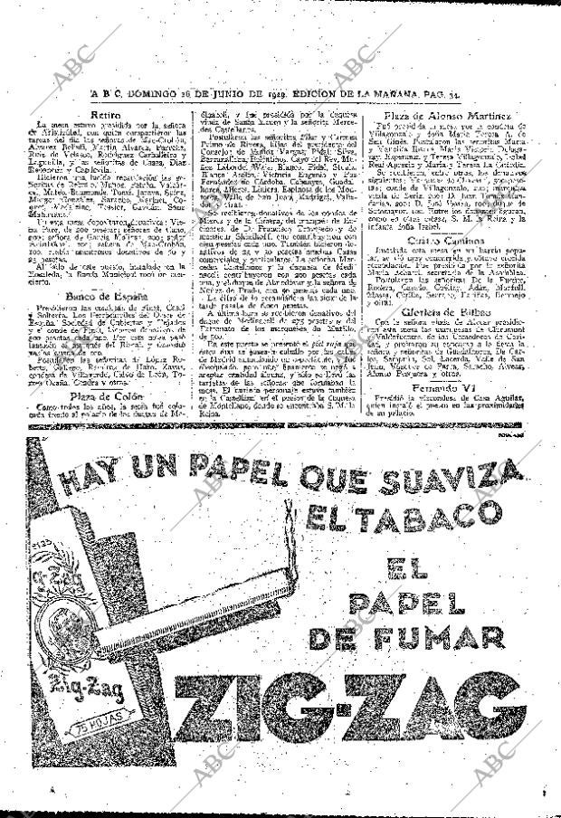 ABC MADRID 16-06-1929 página 34