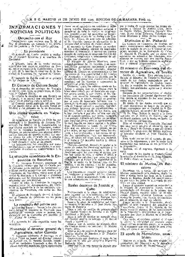 ABC MADRID 18-06-1929 página 25