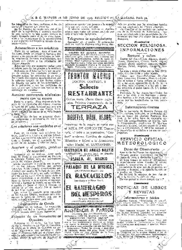 ABC MADRID 18-06-1929 página 32