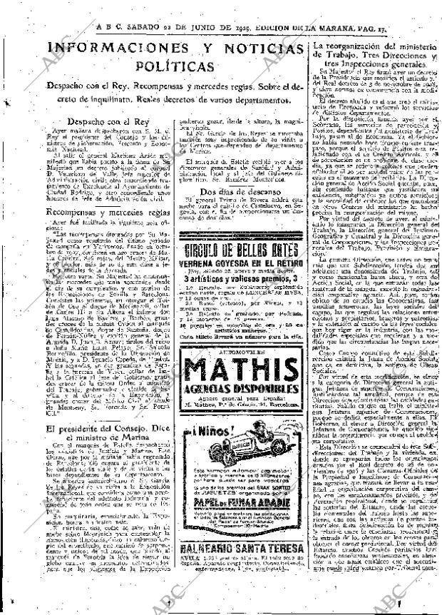 ABC MADRID 22-06-1929 página 17