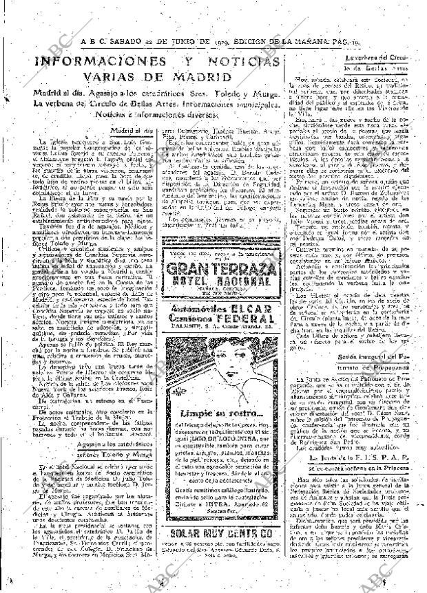 ABC MADRID 22-06-1929 página 19