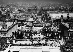 Vista Aérea de la exposición internacional de Barcelona