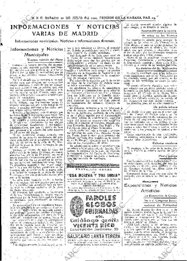 ABC MADRID 20-07-1929 página 23