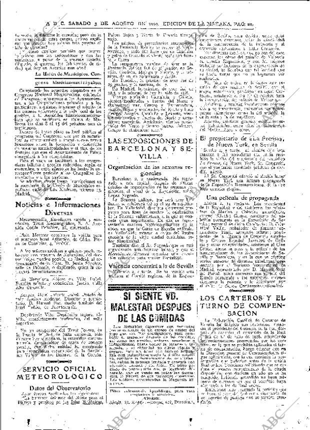 ABC MADRID 03-08-1929 página 20