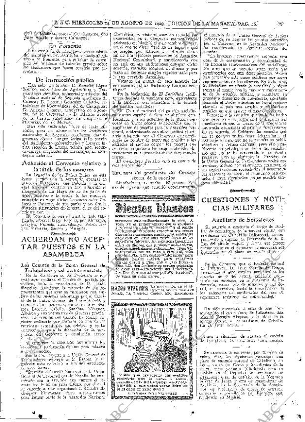 ABC MADRID 14-08-1929 página 16