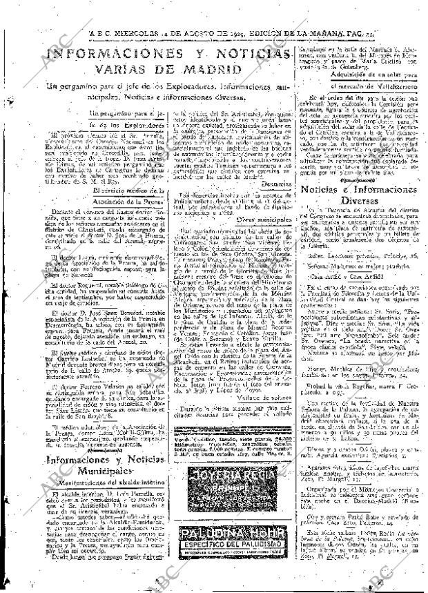 ABC MADRID 14-08-1929 página 21