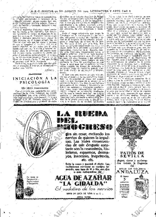 ABC MADRID 20-08-1929 página 6