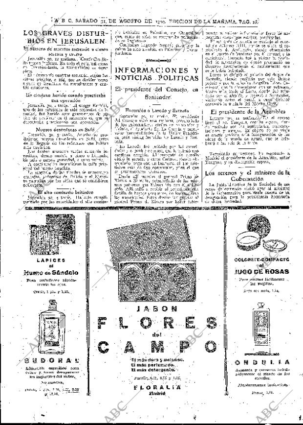 ABC MADRID 31-08-1929 página 16
