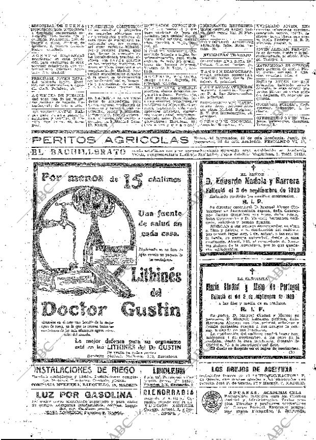 Periodico Abc Madrid 04 09 1929 Portada Archivo Abc