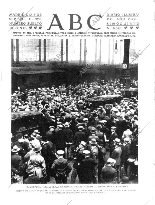 ABC MADRID 05-09-1929 página 1