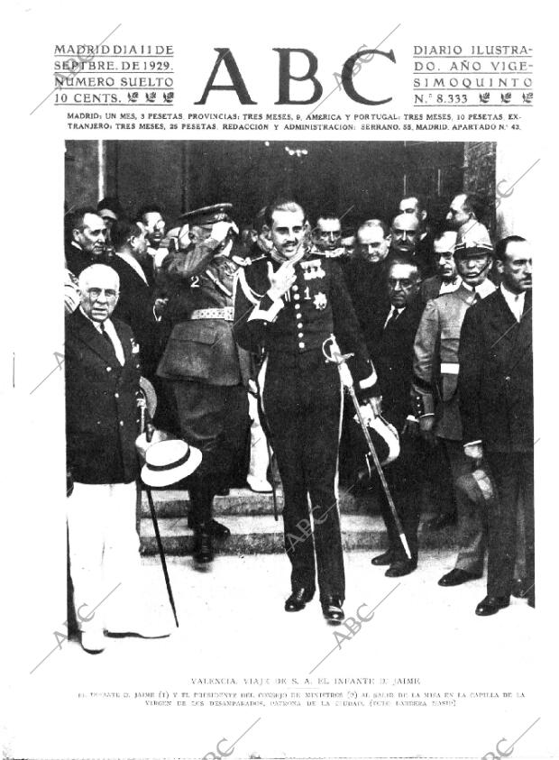 ABC MADRID 11-09-1929 página 1