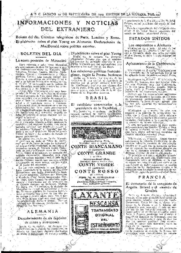 ABC MADRID 14-09-1929 página 23