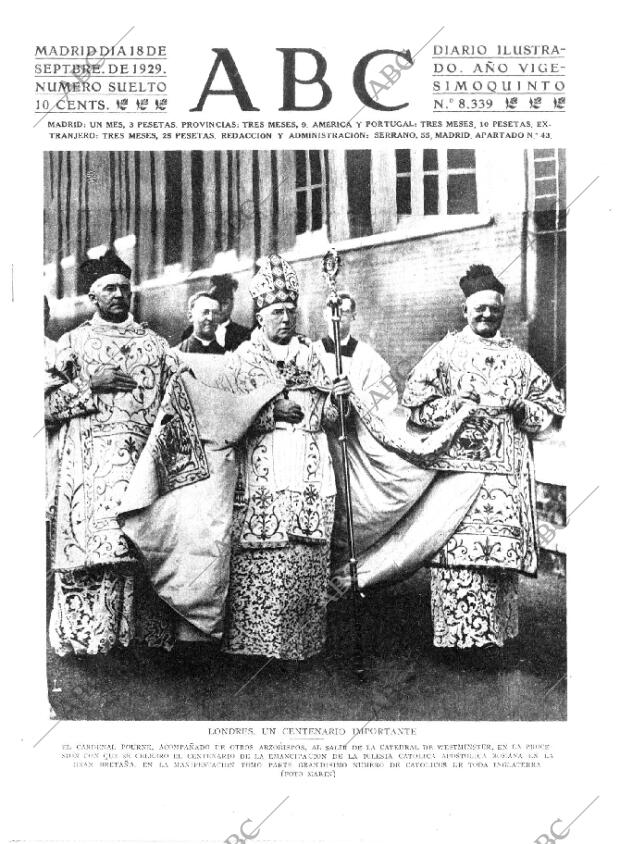 ABC MADRID 18-09-1929 página 1