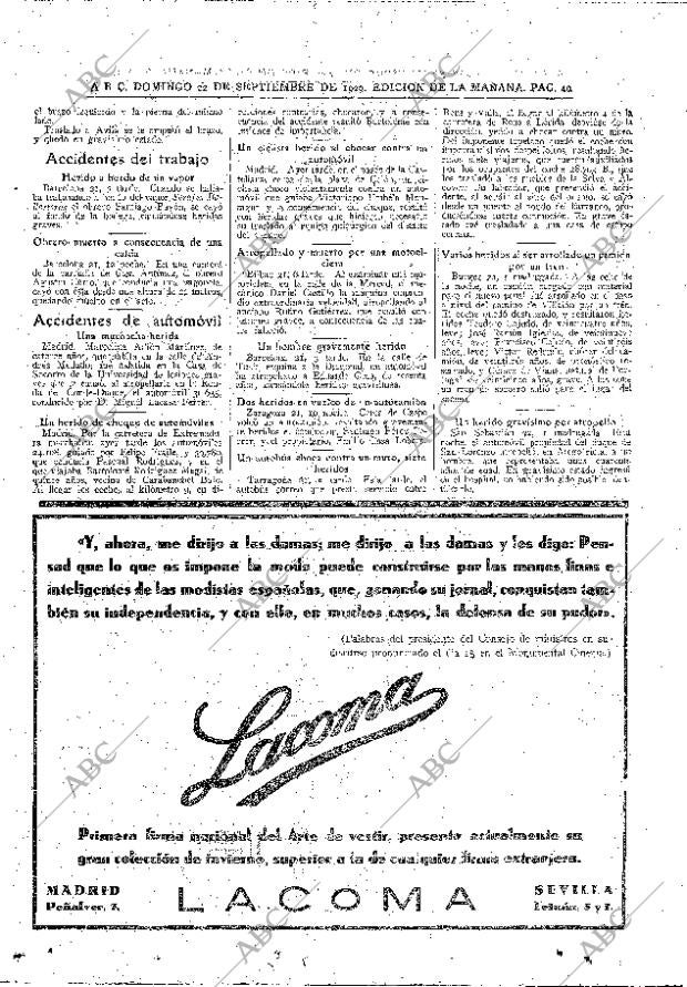 ABC MADRID 22-09-1929 página 40