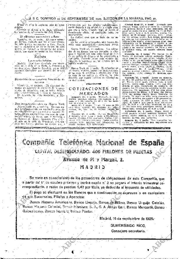 ABC MADRID 22-09-1929 página 42
