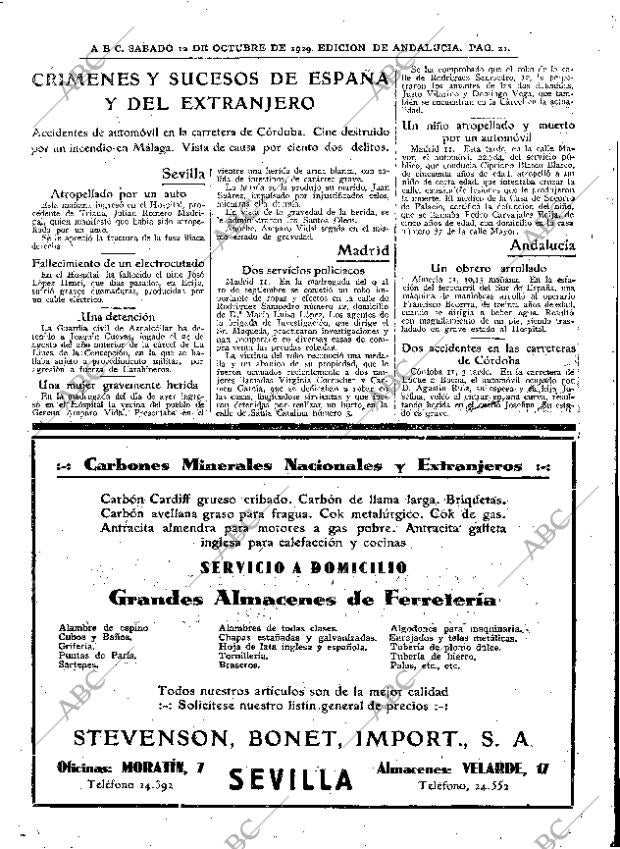 ABC SEVILLA 12-10-1929 página 21