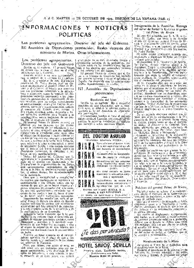 ABC MADRID 15-10-1929 página 23