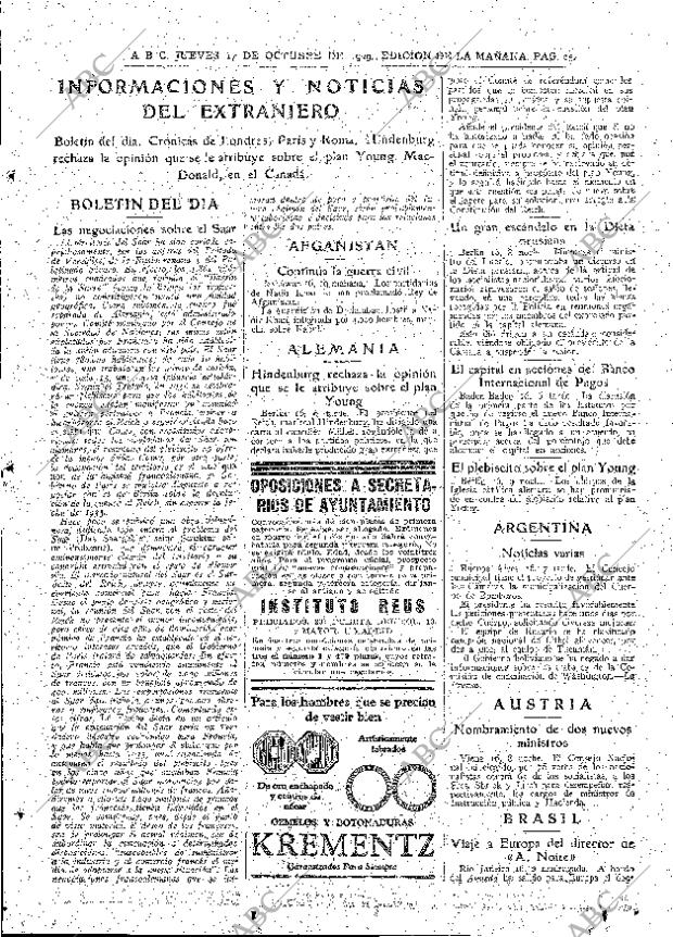 ABC MADRID 17-10-1929 página 25